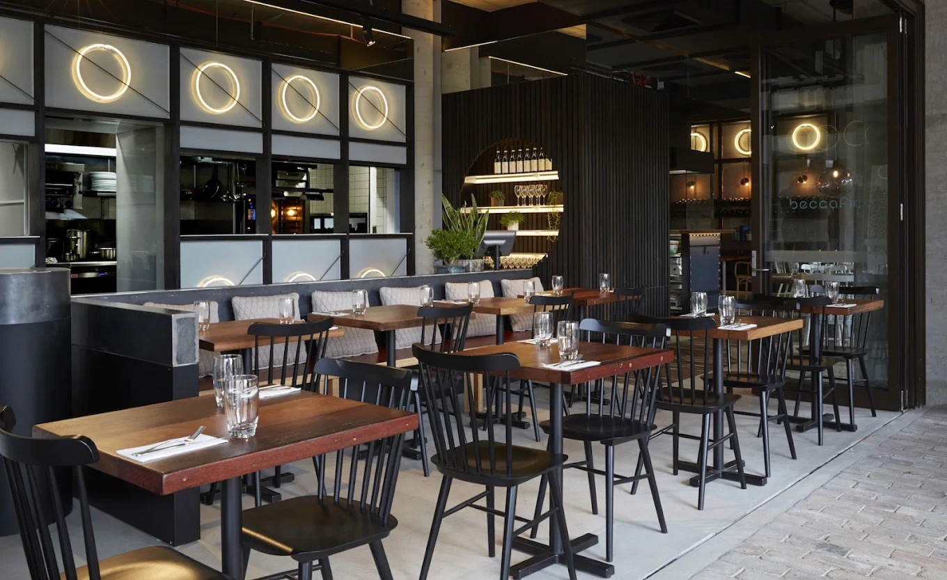 Beccafico — warm ambient dining lighting